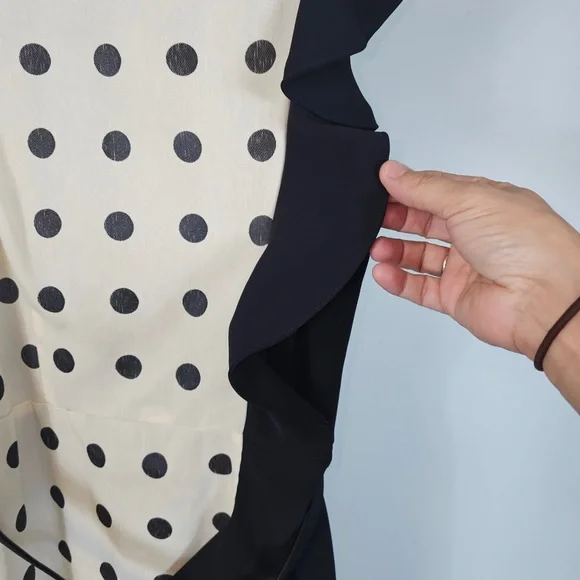 Eva Franco Polka-dot Black, white dress size 8  has the pine up girl rockabilly - Picture 3 of 9
